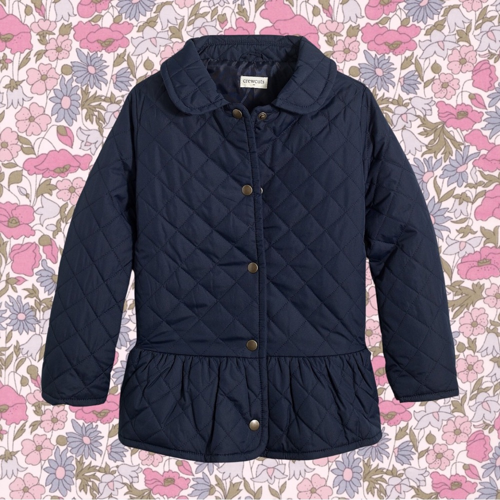 crewcuts navy quilted jacket